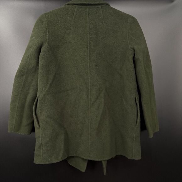 $595 Theory Sileena Winsome 2 Wool and Cashmere Cardigan Coat Sz S Deep Green - Picture 4 of 4